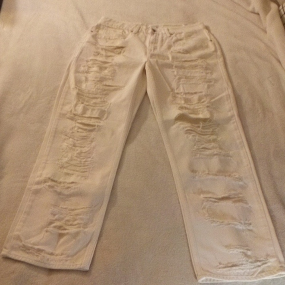 GOOD AMERICAN WOMENS SIZE 8/29 WHITE PANTS